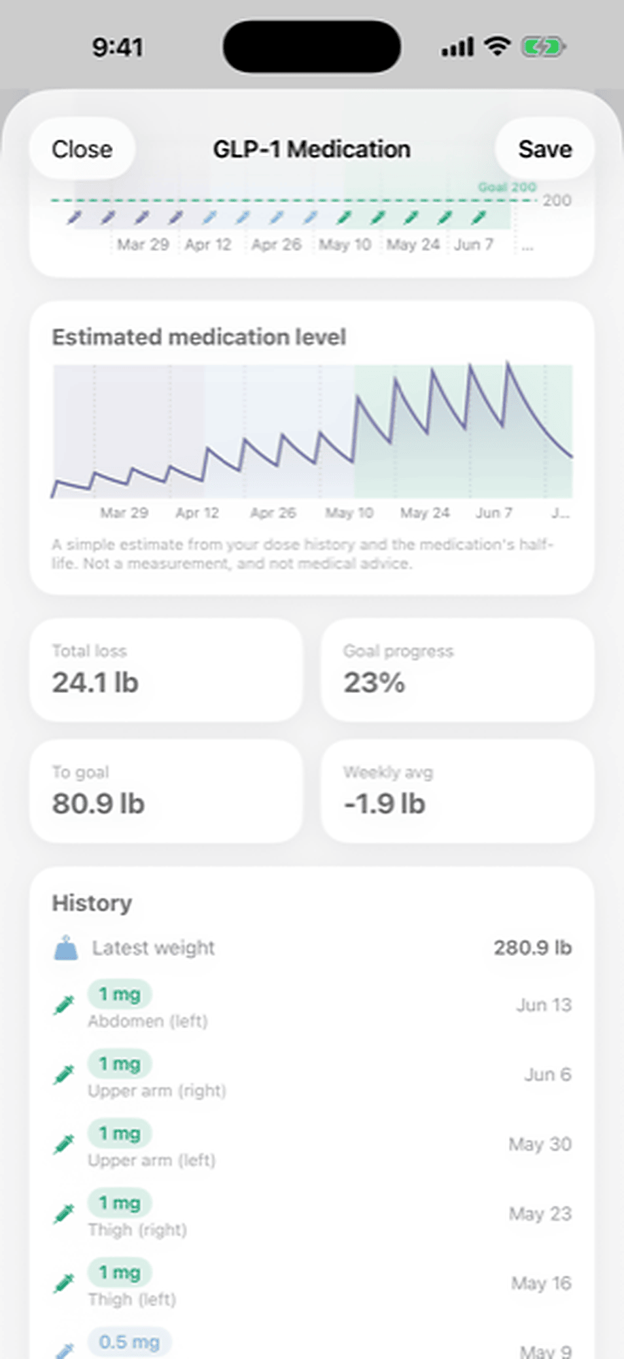 Embrace GLP-1 weight tracking