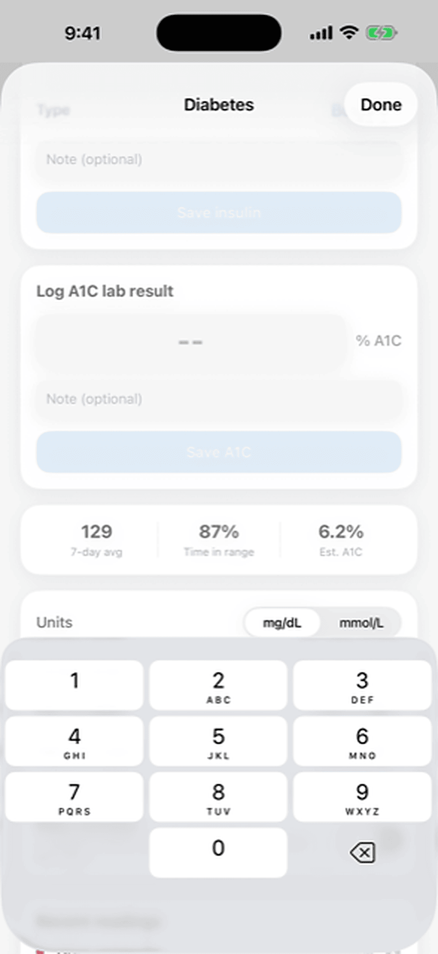 Time in range and an estimated A1C between lab visits