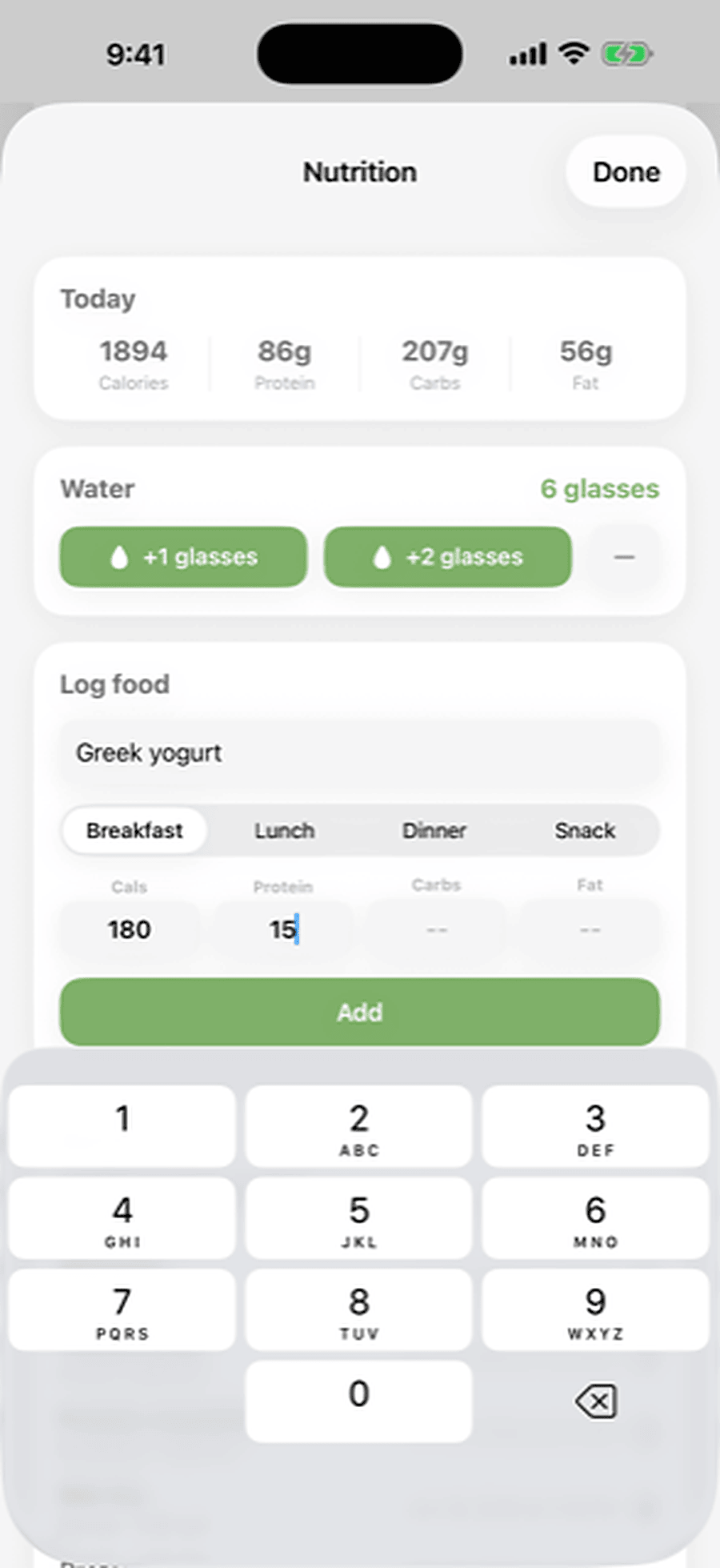 Embrace Nutrition and hydration